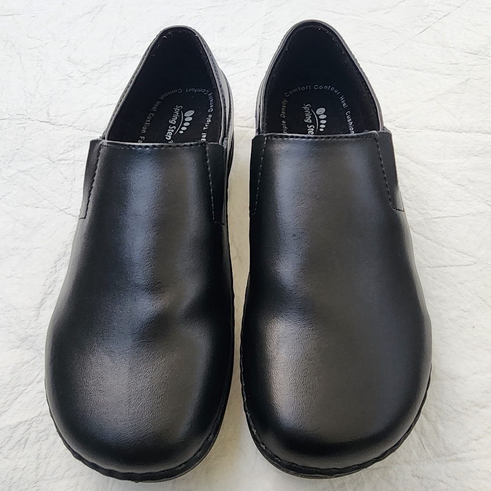 Spring Step Black Manila Slip On Shoes Size 7